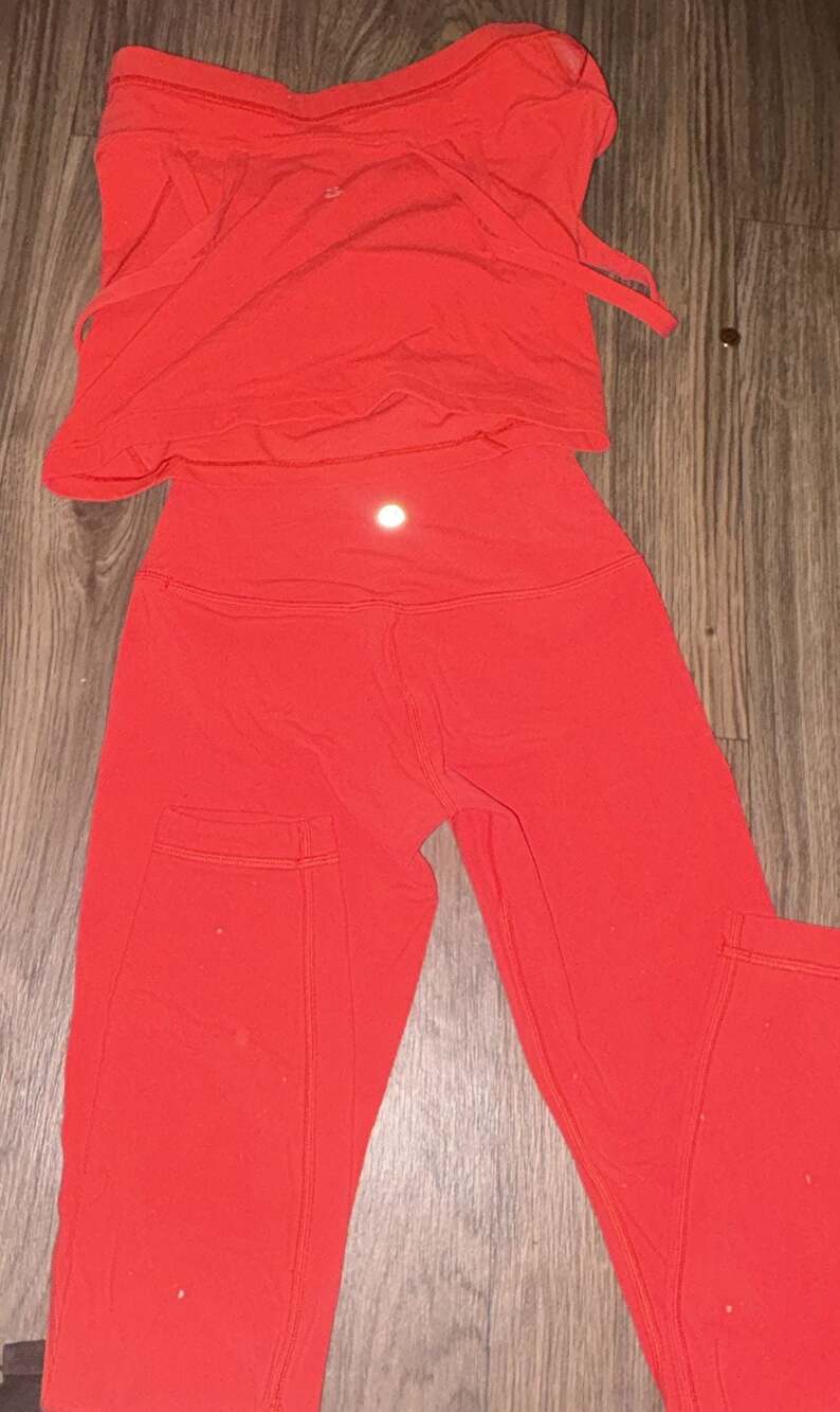 Lululemon Align High-Rise Pant and Tank Top Set Red